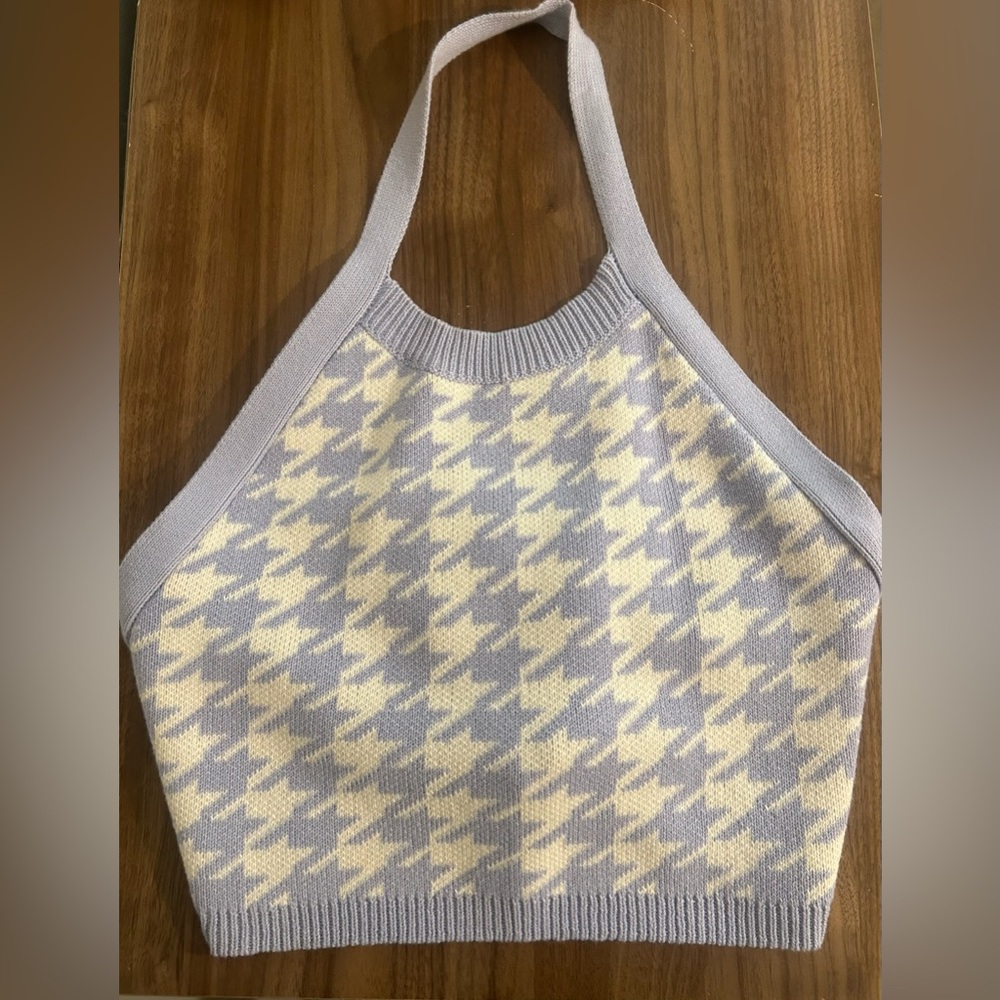 Sweater Open Back Crop Top